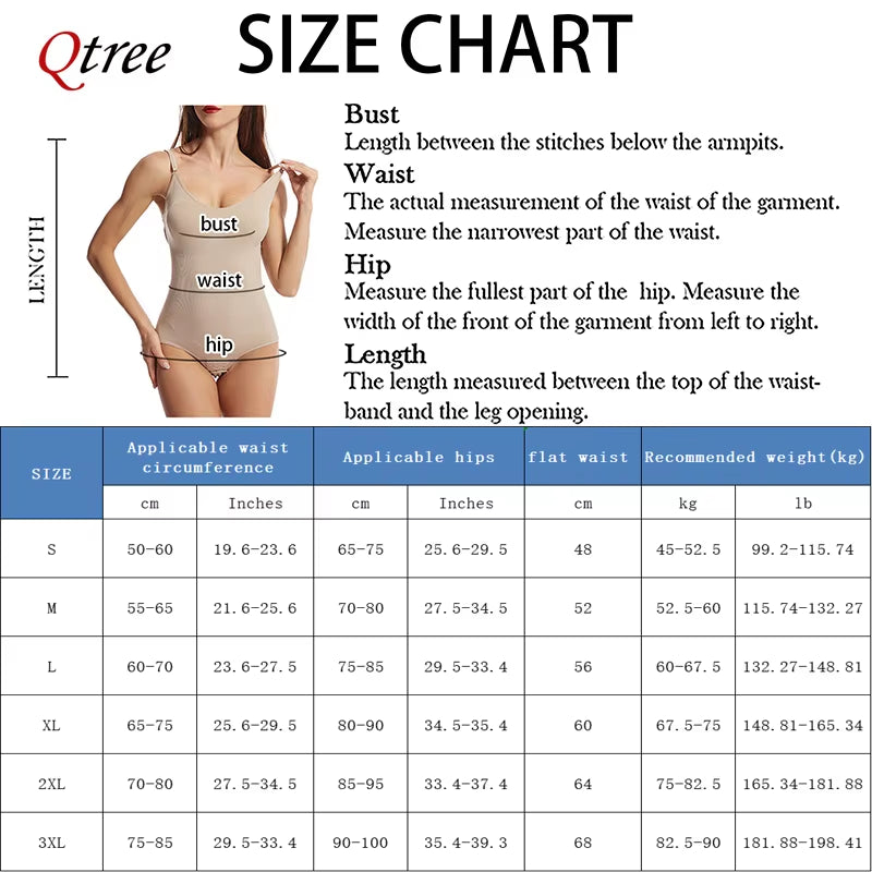 Qtree Full Body Shaper Shapewear Sculpting Sleeveless Tummy Control Bodysuit for Women Slim Waist Trainer with Hooks plus Size